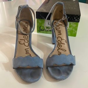 Sam Edelman blue powder suede odila heel